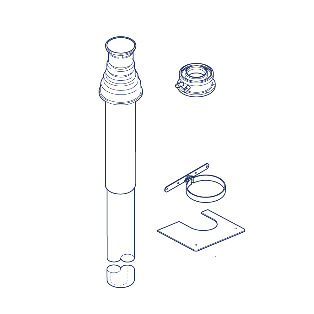 80/125 mm Vertical Flue Terminal Assembly